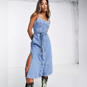 NWOT Topshop Midi jean dress